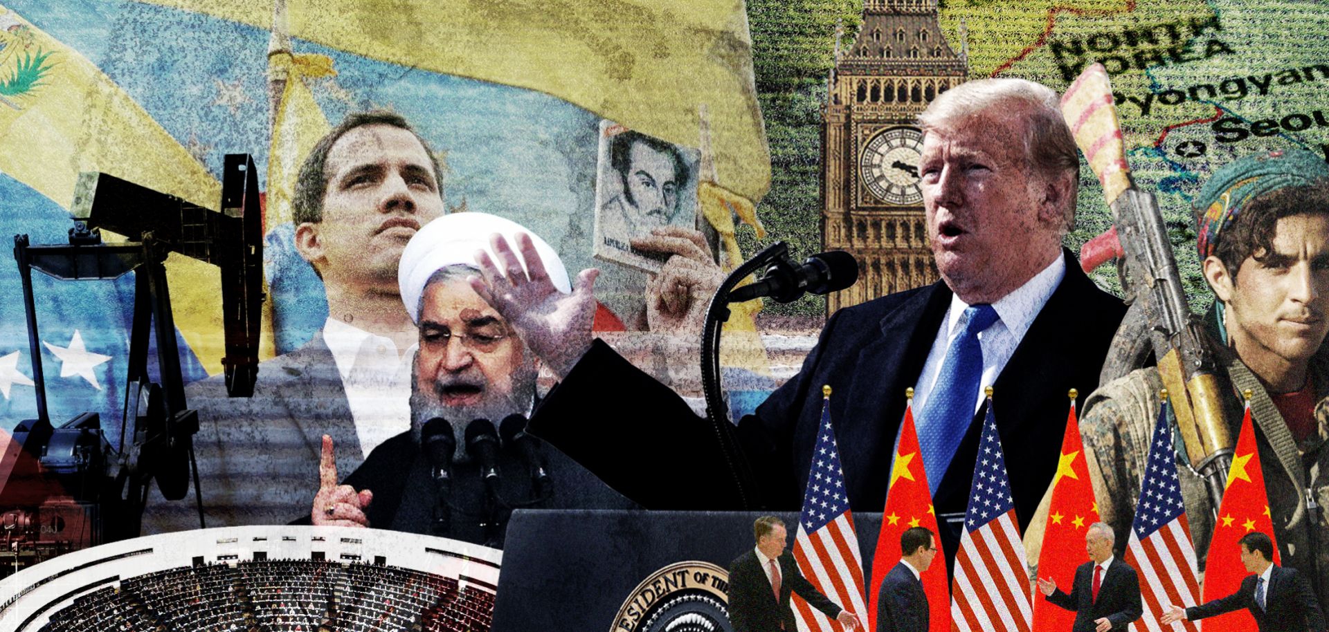 A composite pictures shows a collection of images representative of key themes and trends that will play out in the second quarter of 2019.