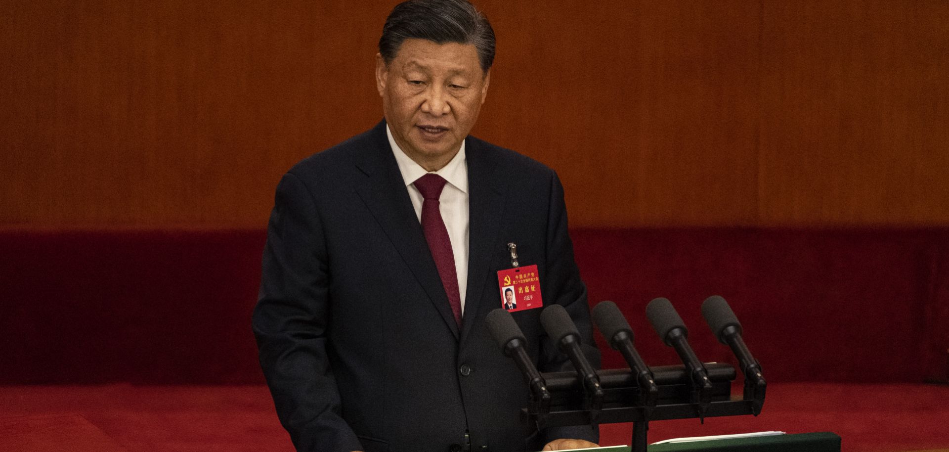 Chinese President Xi Jinping speaks during the Opening Ceremony of the 20th National Congress of the Communist Party on Oct. 16, 2022, in Beijing, China. 