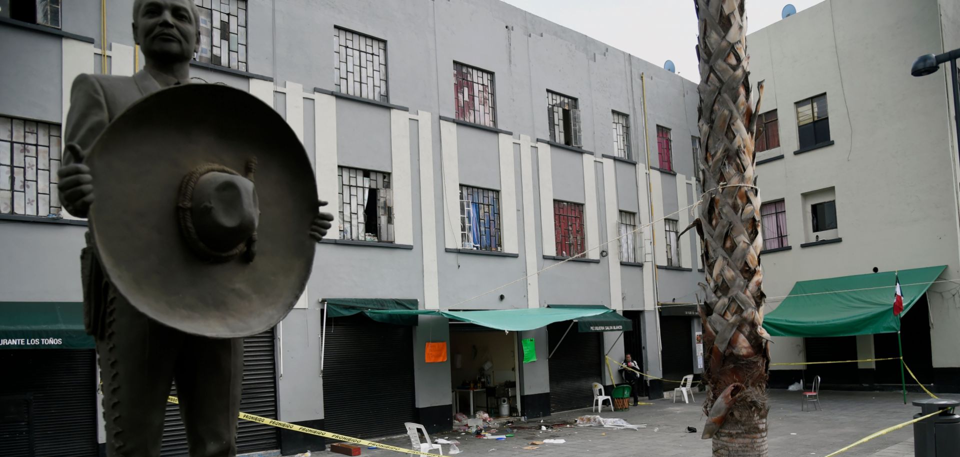 Plaza Garibaldi on Sept. 15, 2018, in Mexico City a day after a shooting there. 