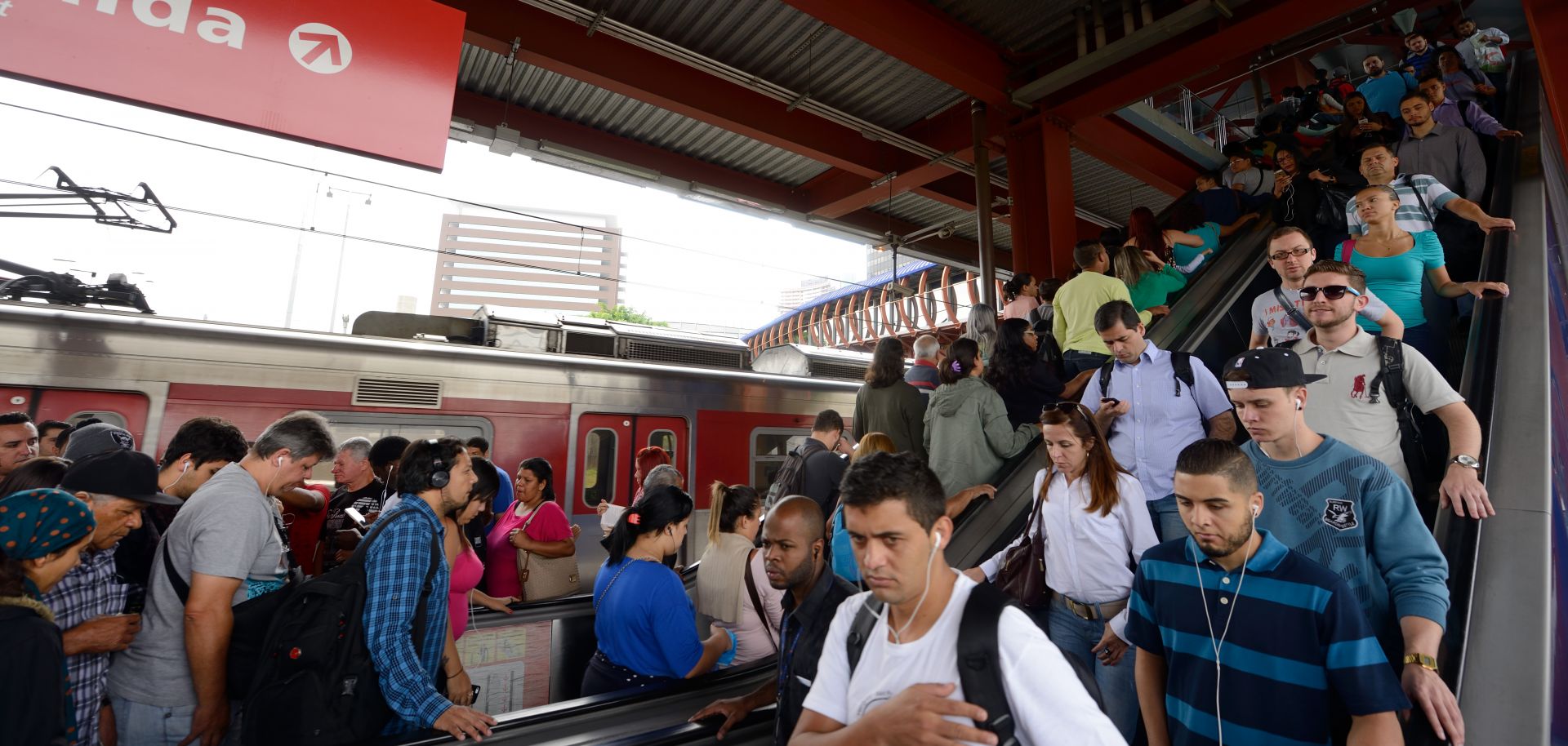 Metro station in Sao Paulo on November 15, 2015 in Sao Paulo, Brazil.