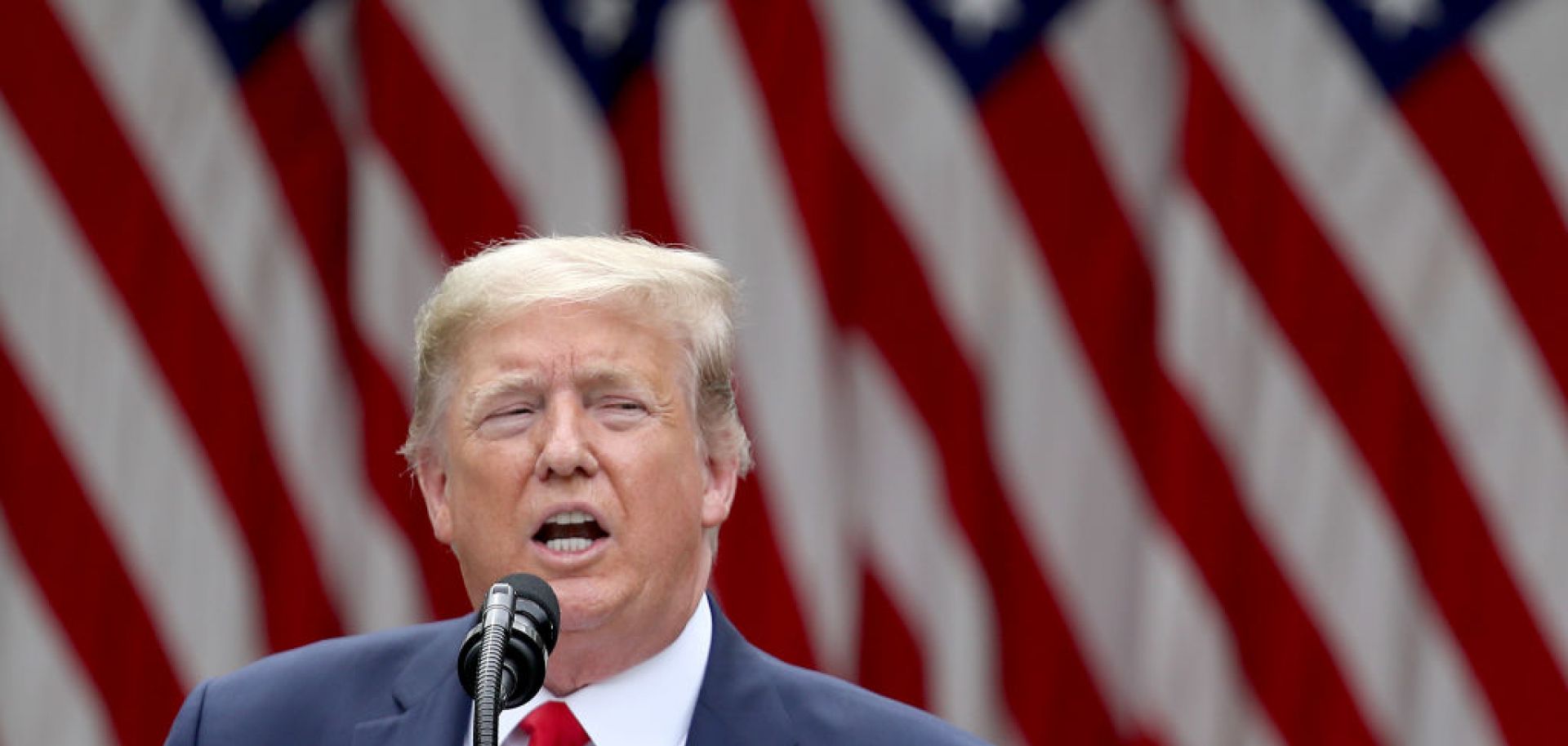 U.S. President Donald Trump speaks about U.S. relations with China at the White House on May 29, 2020.