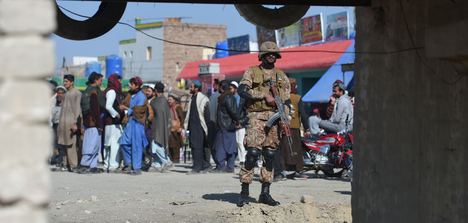 Pakistani army spokesman Maj. Gen. Asif Ghafoor visits North Waziristan, near the border between Pakistan and Afghanistan, on Jan. 27, 2019.