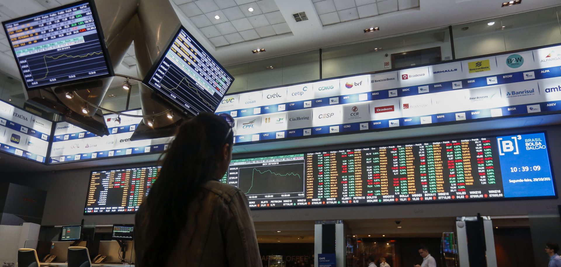 The headquarters of Sao Paulo's Stocks Exchange (Bovespa) in downtown Sao Paulo, Brazil, on Oct. 29, 2018.