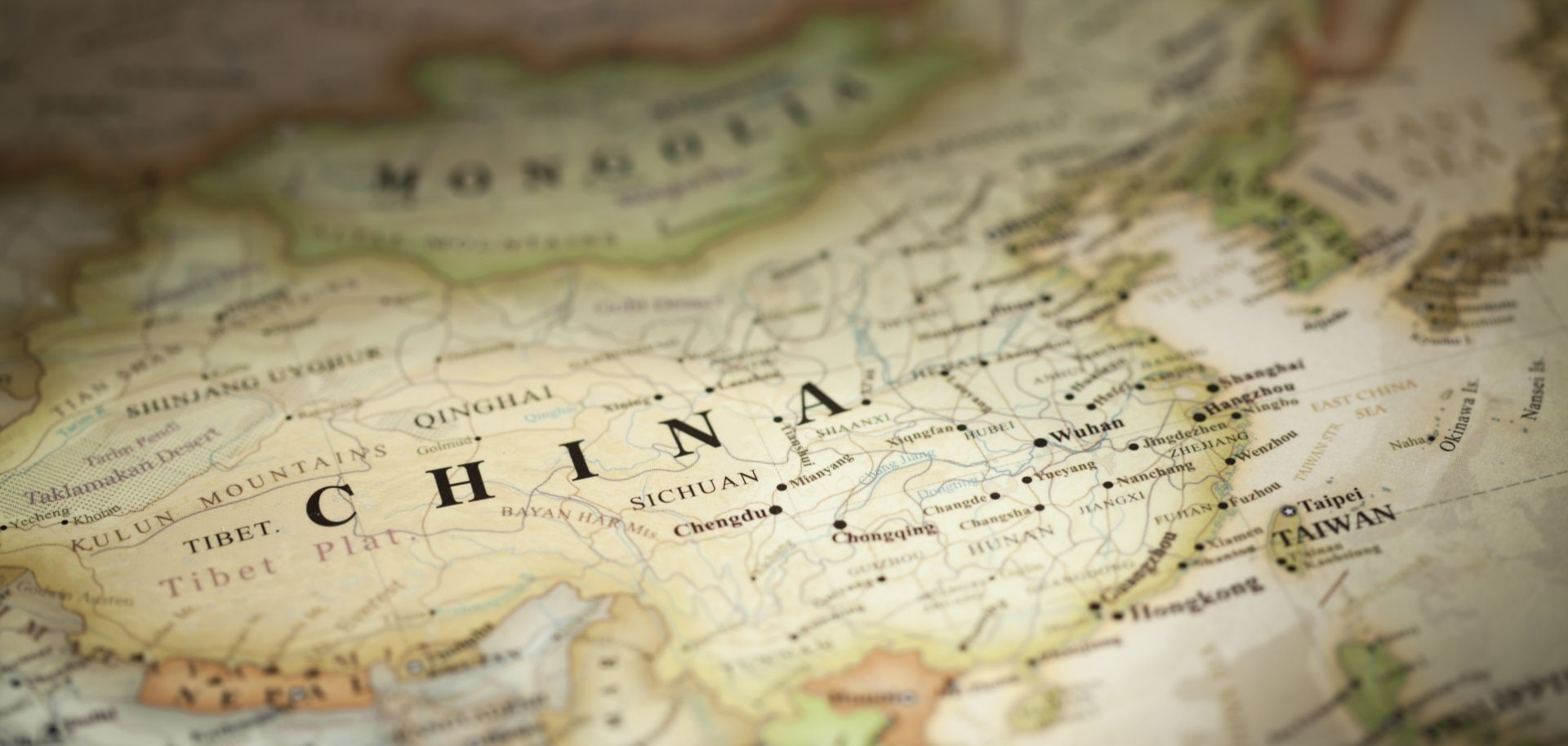 A map of China.