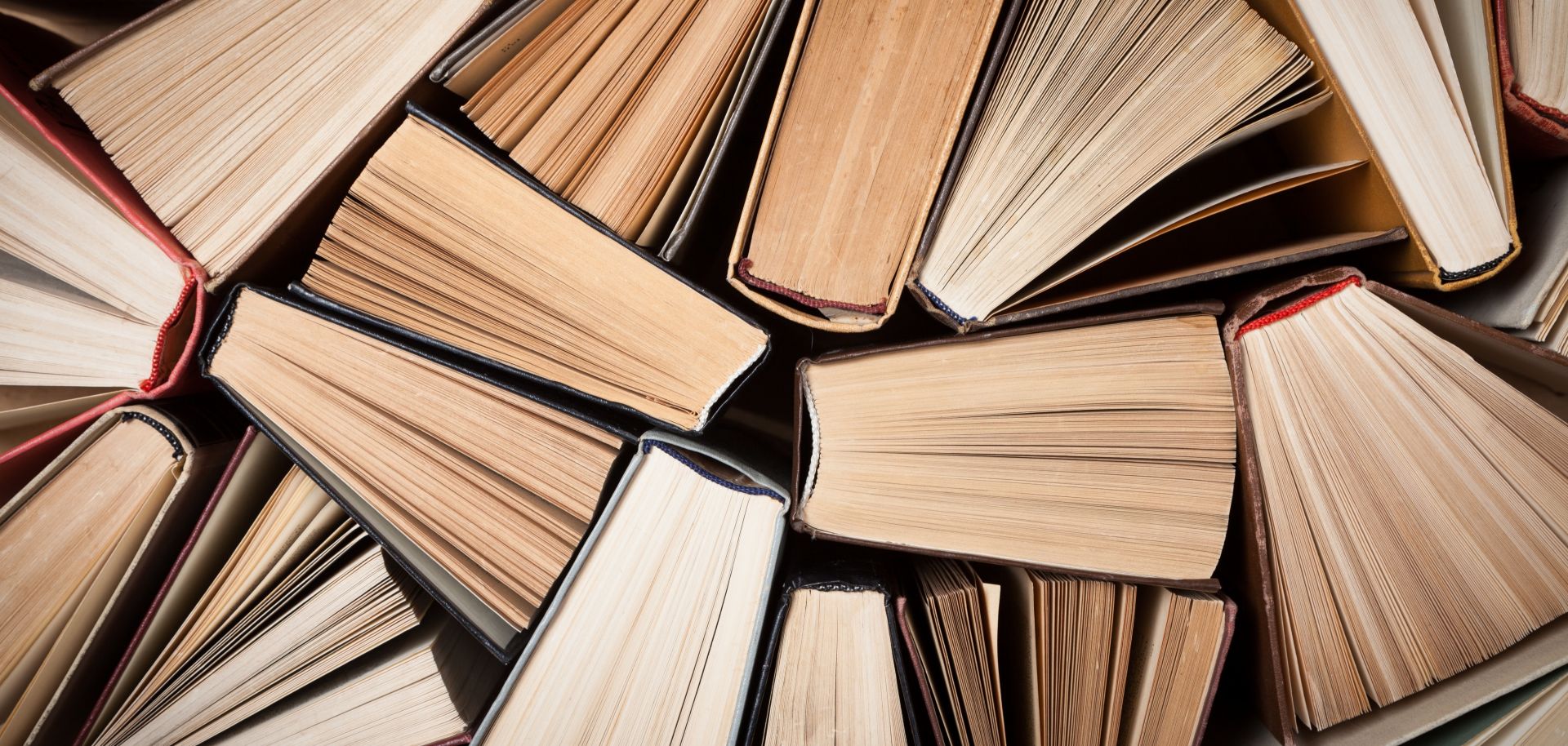 An elegant arrangement of old and new books.