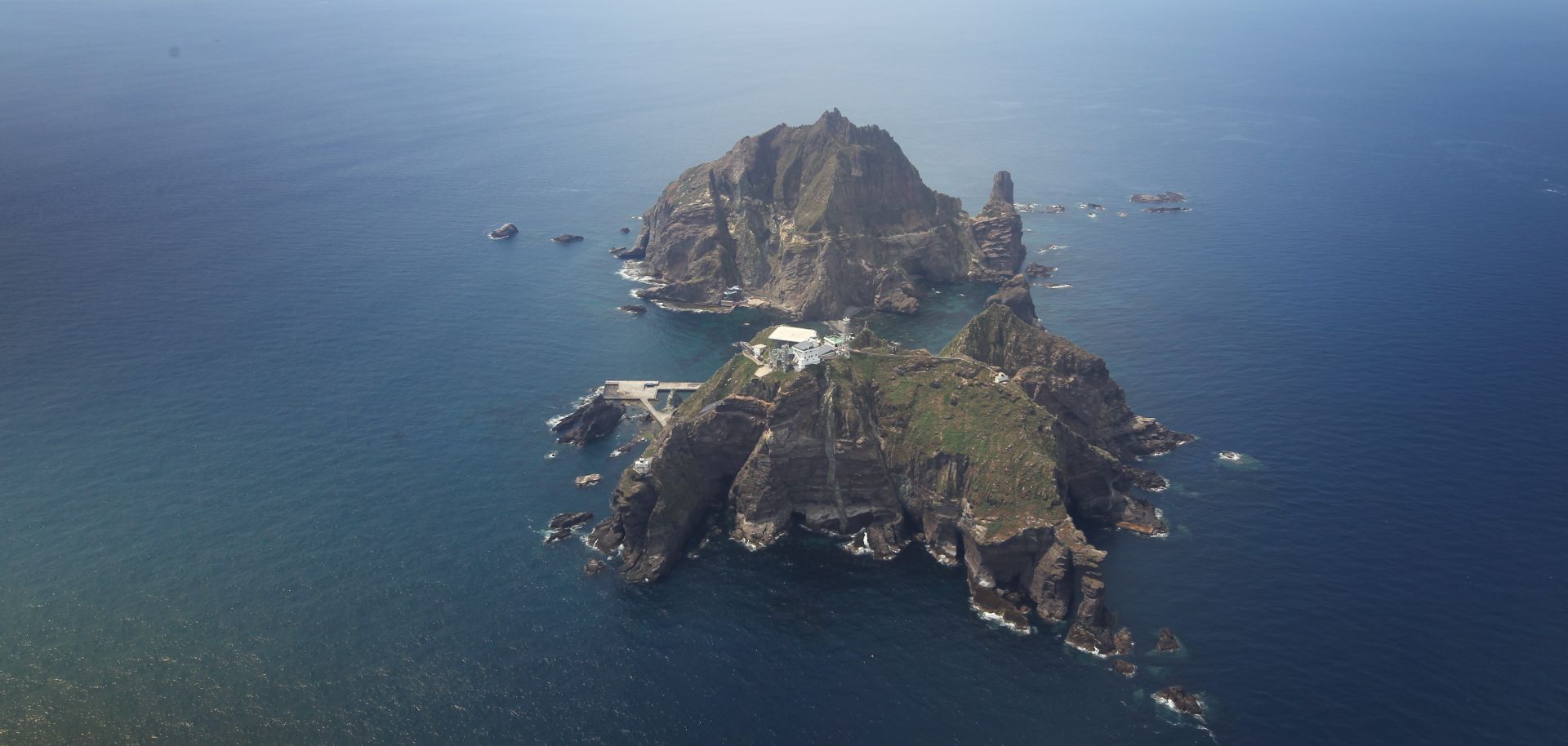 An aerial view of the remote islands.