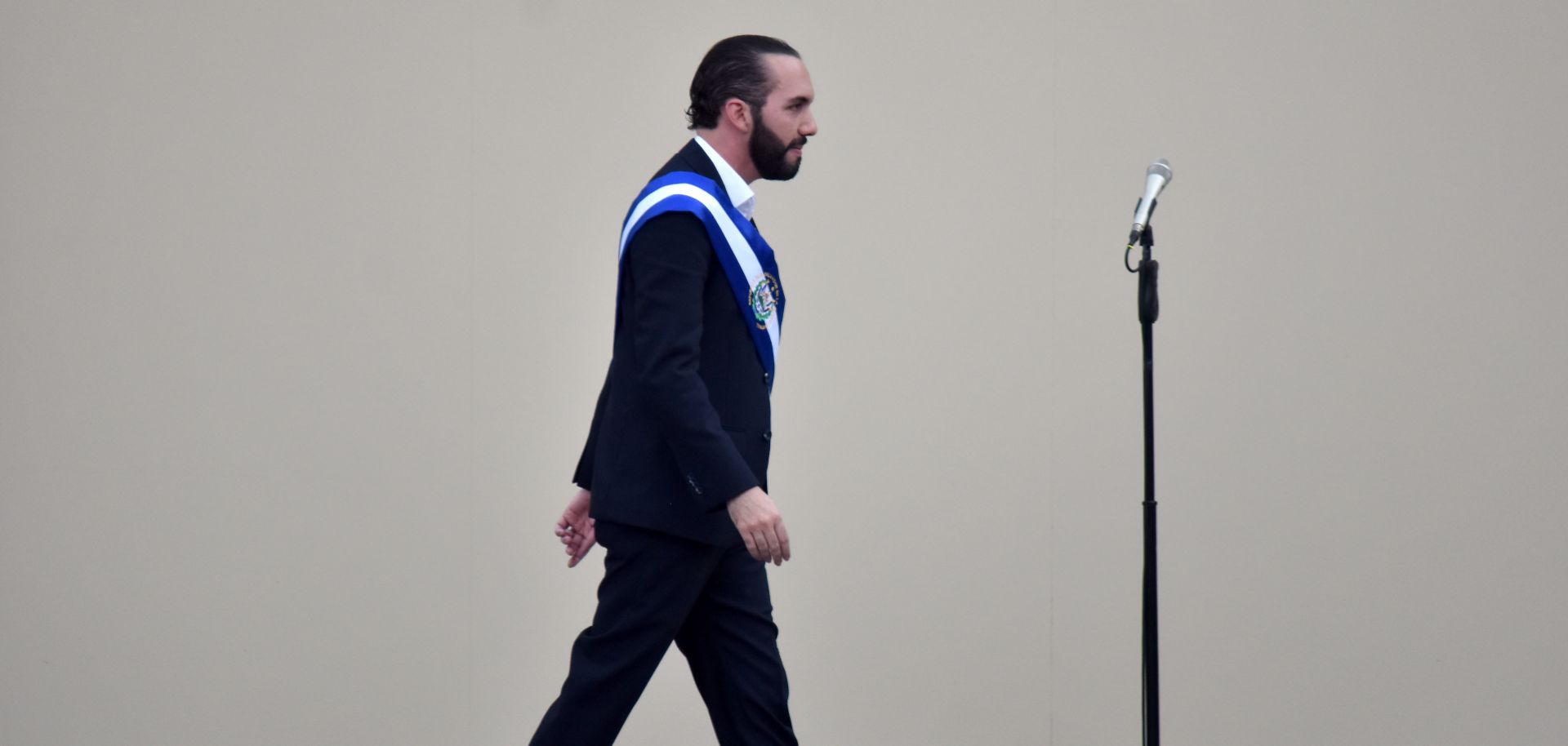 Salvadoran President Nayib Bukele is seen during his inauguration ceremony in San Salvador, El Salvador, on June 1, 2019.