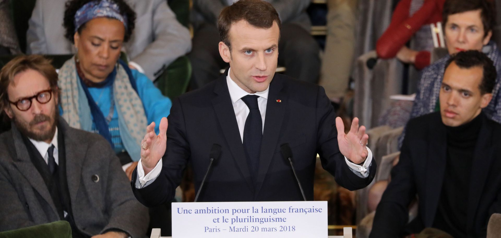 French President Emmanuel Macron is proposing to promote French around the world.