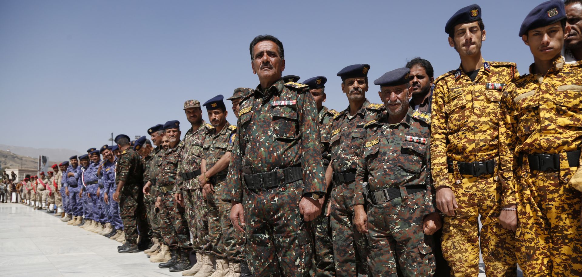 Houthi rebels hold a funeral for fighters killed in Marib, Yemen, on March 23, 2021. 