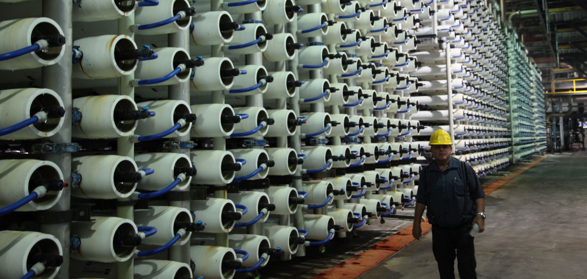 A desalination plant in Tel Aviv, Israel.