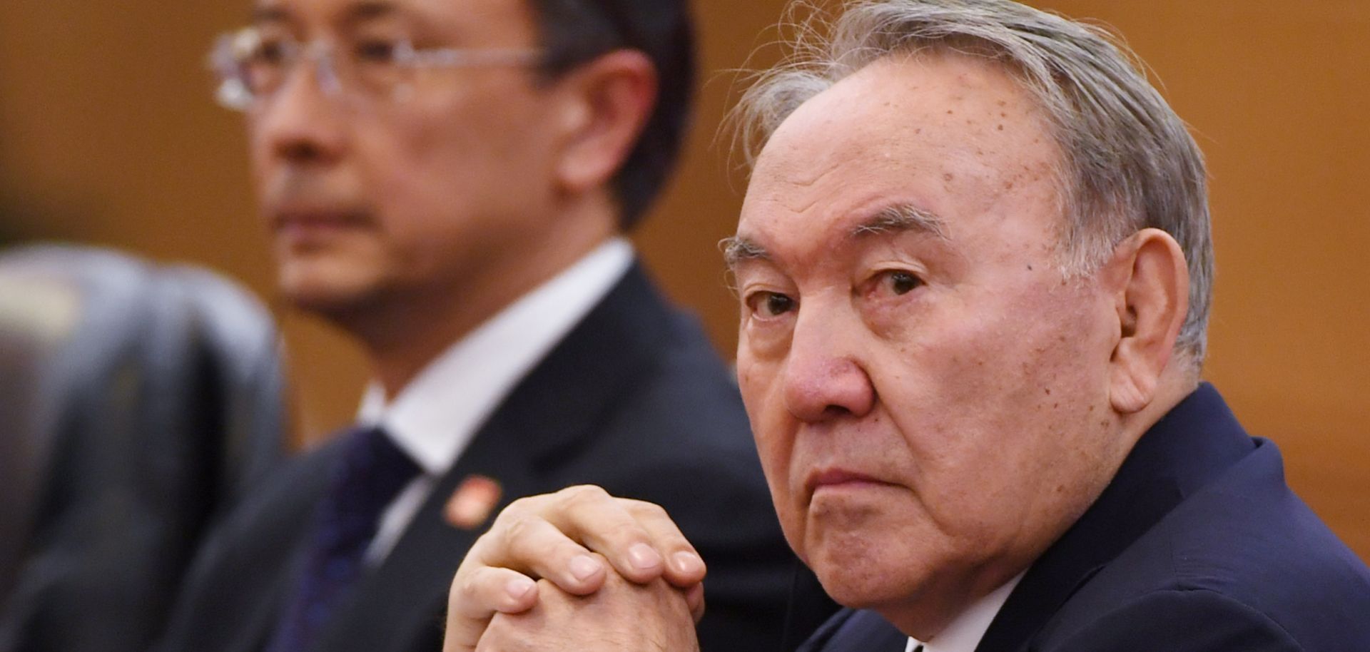 Kazakh President Nursultan Nazarbayev is pictured here on June 7, 2018, during a visit to Beijing.