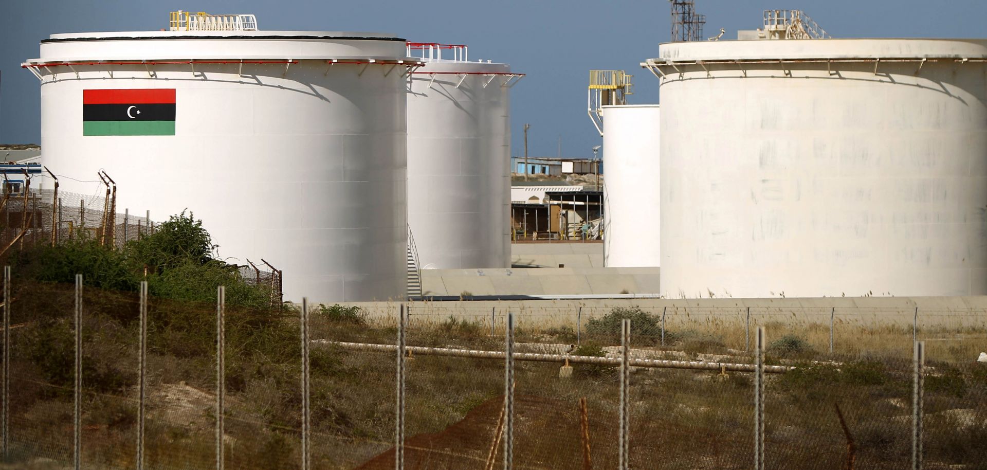 This photo shows an oil installation in Libya.