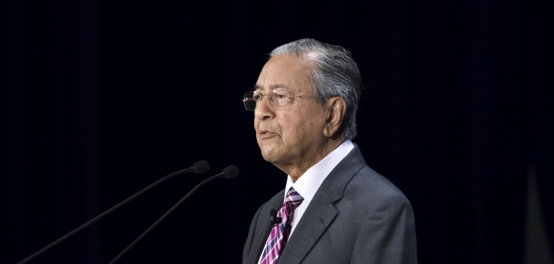 Malaysian Prime Minister Mahathir Mohamad delivers a speech during a conference in Tokyo on May 30, 2019.