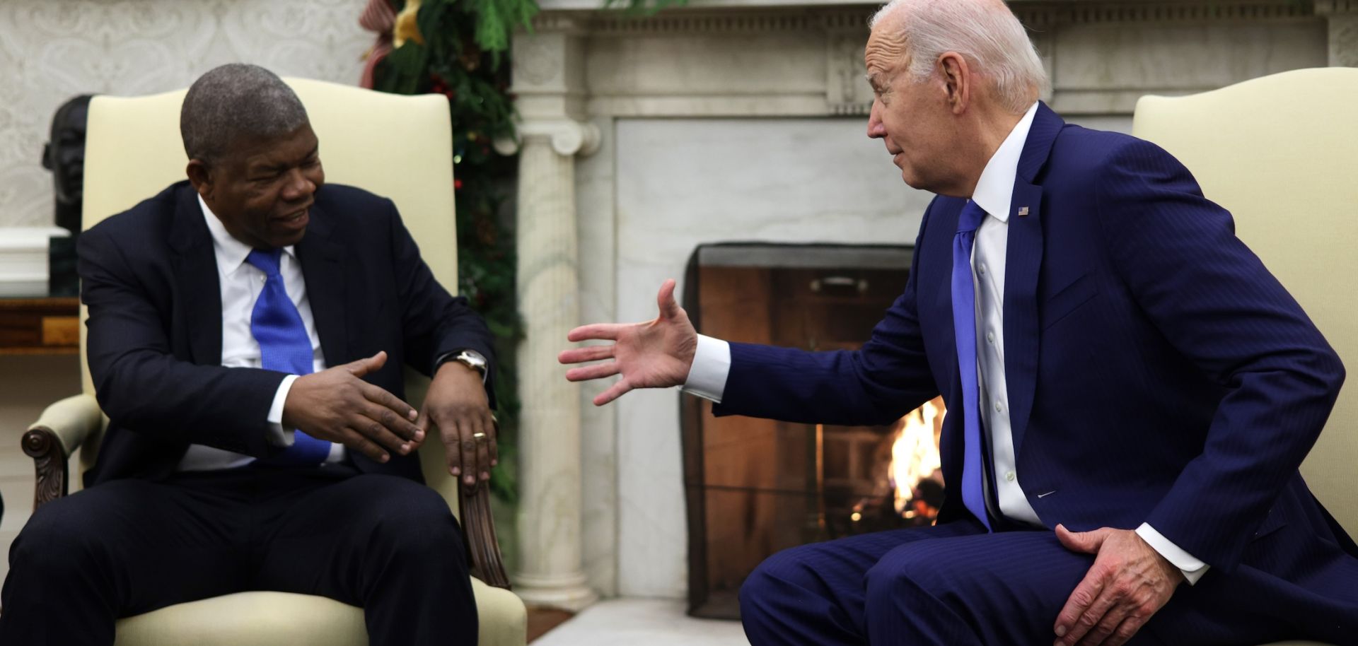 U.S. President Joe Biden and President Joao Lourenco of Angola on Nov. 30, 2023, at the White House.