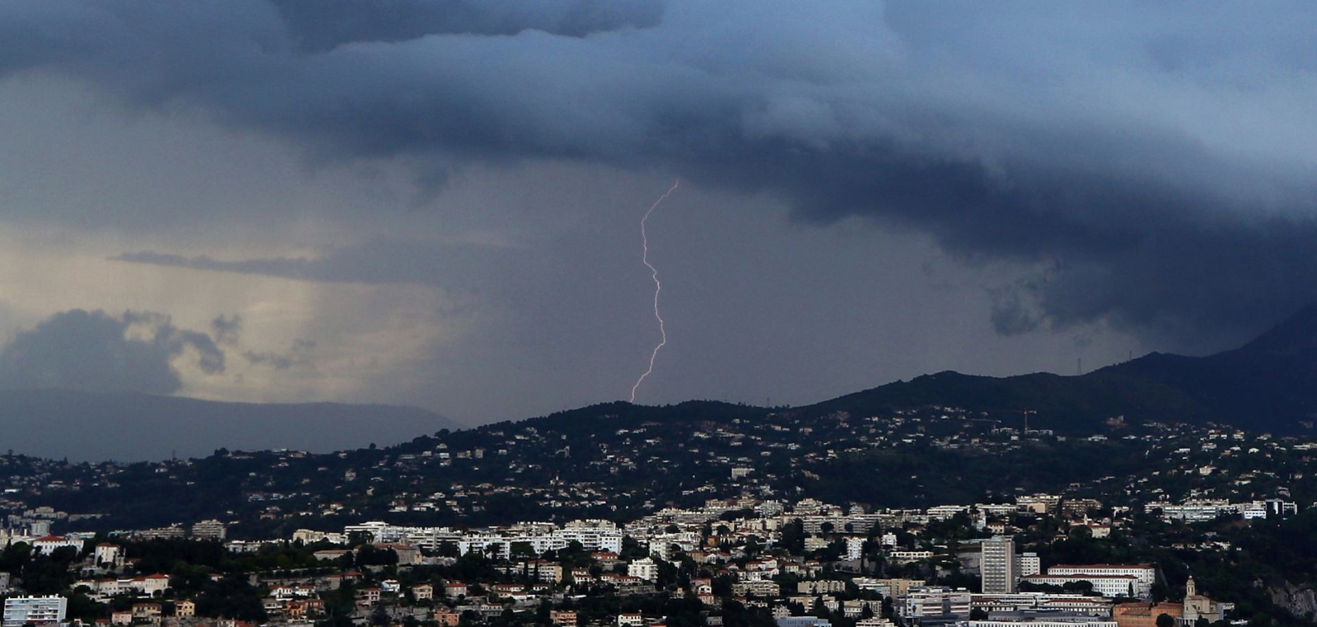 Lightning strikes in France