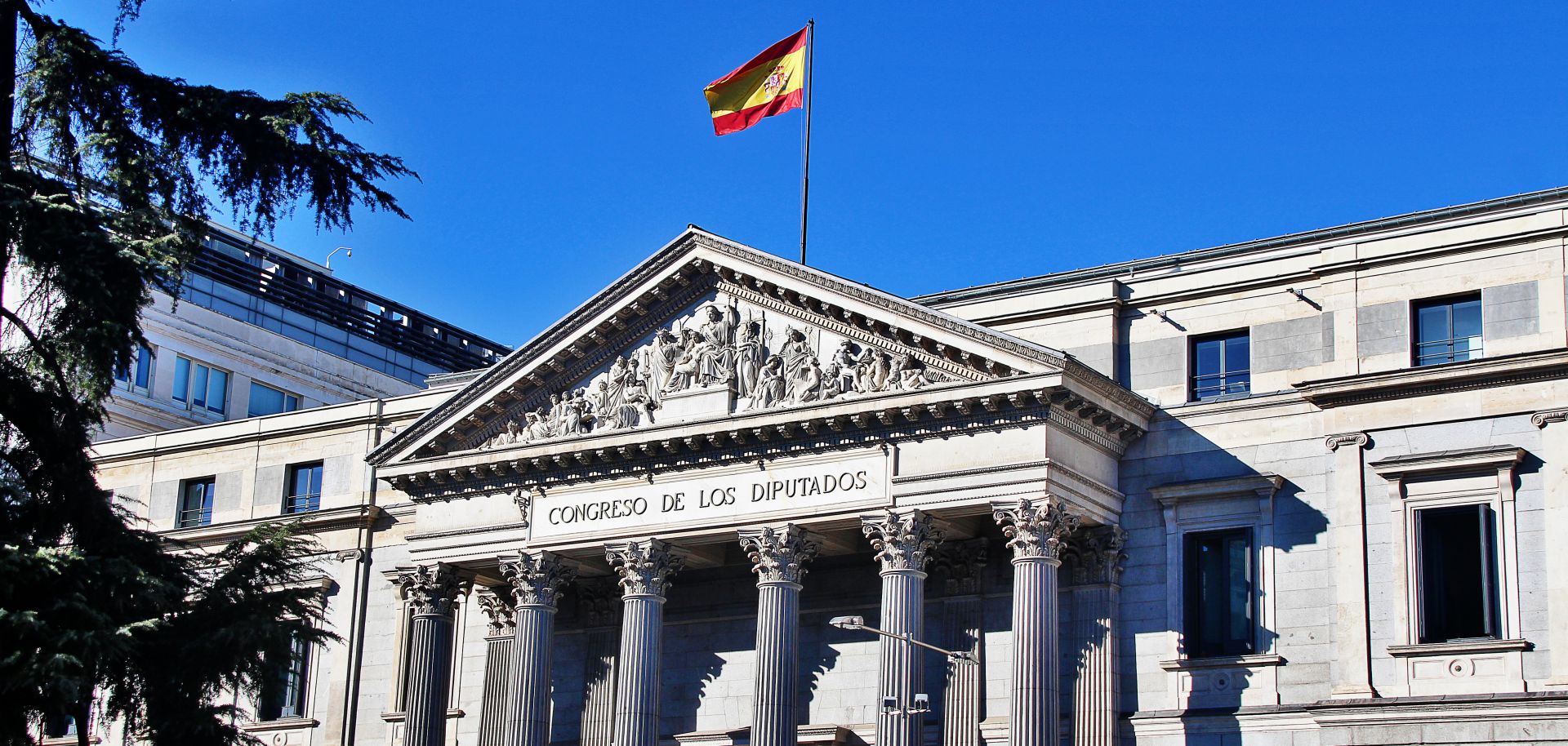 A photo of Spain's Congress of Deputies building.