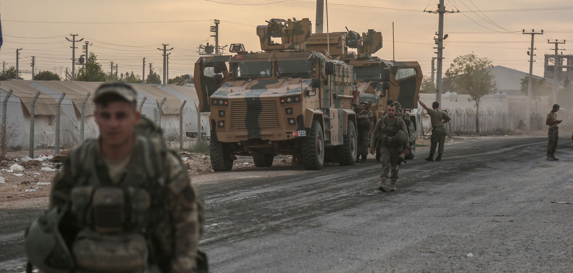 Turkish forces in Akcakale, Turkey near the Syrian border.